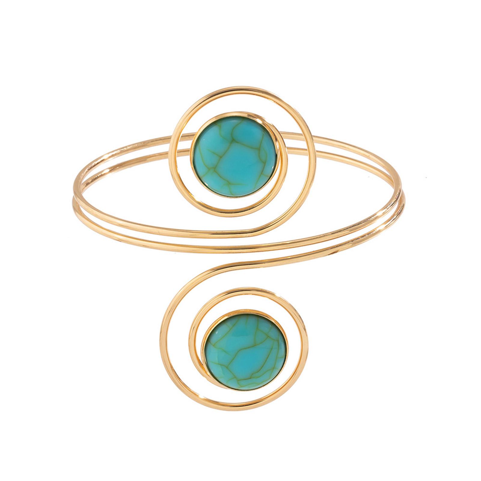 Элегантный бирюзовый браслет Простой металлический бирюзовый спиральный браслет Нежный золотистый нарукавник Богемский браслет золотой
Элегантный бирюзовый браслет Простой металлический бирюзовый спиральный браслет Нежный золотистый нарукавник Богемский браслет золотой