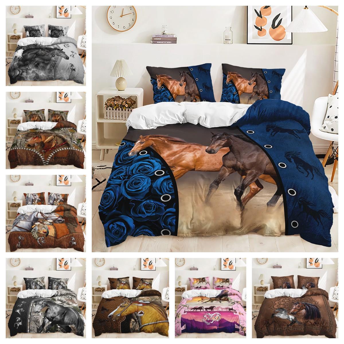 Quilt Cover Animal Horse Bed Cover Pillowcase Digital Printing Bedding Three-Piece Set 135 * 200 (two-piece set) 90g
Quilt Cover Animal Horse Bed Cover Pillowcase Digital Printing Bedding Three-Piece Set 135 * 200 (two-piece set) 90g