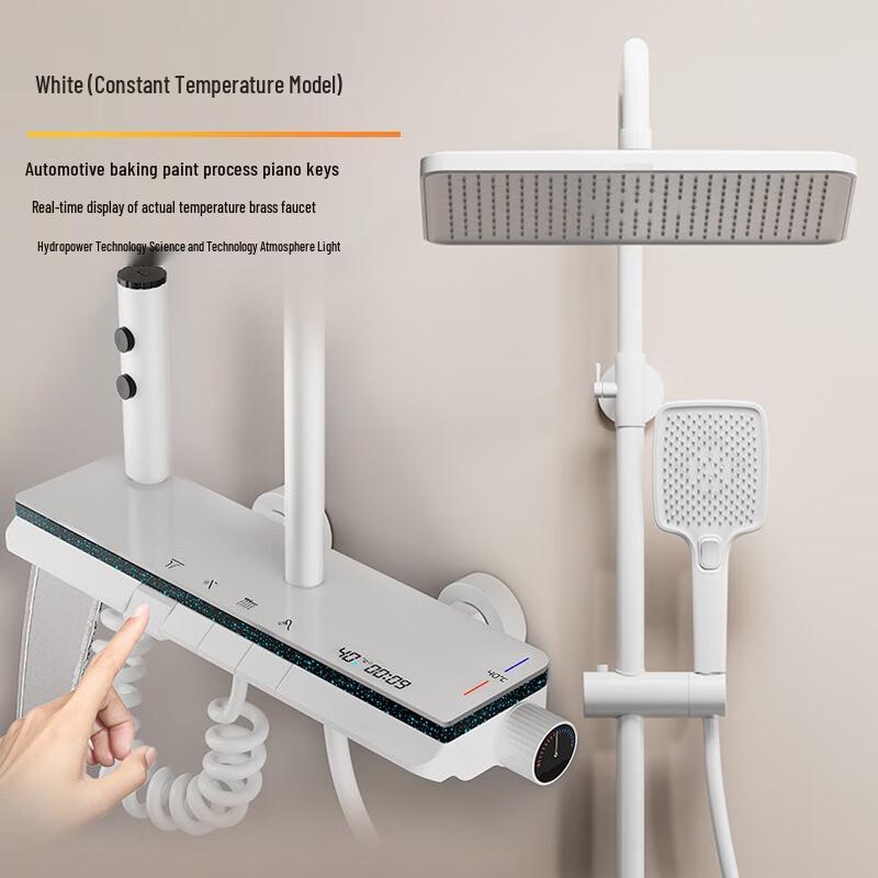 TLXT Thermostatic Wall-Mounted Shower Set with Ambient Light
TLXT Thermostatic Wall-Mounted Shower Set with Ambient Light