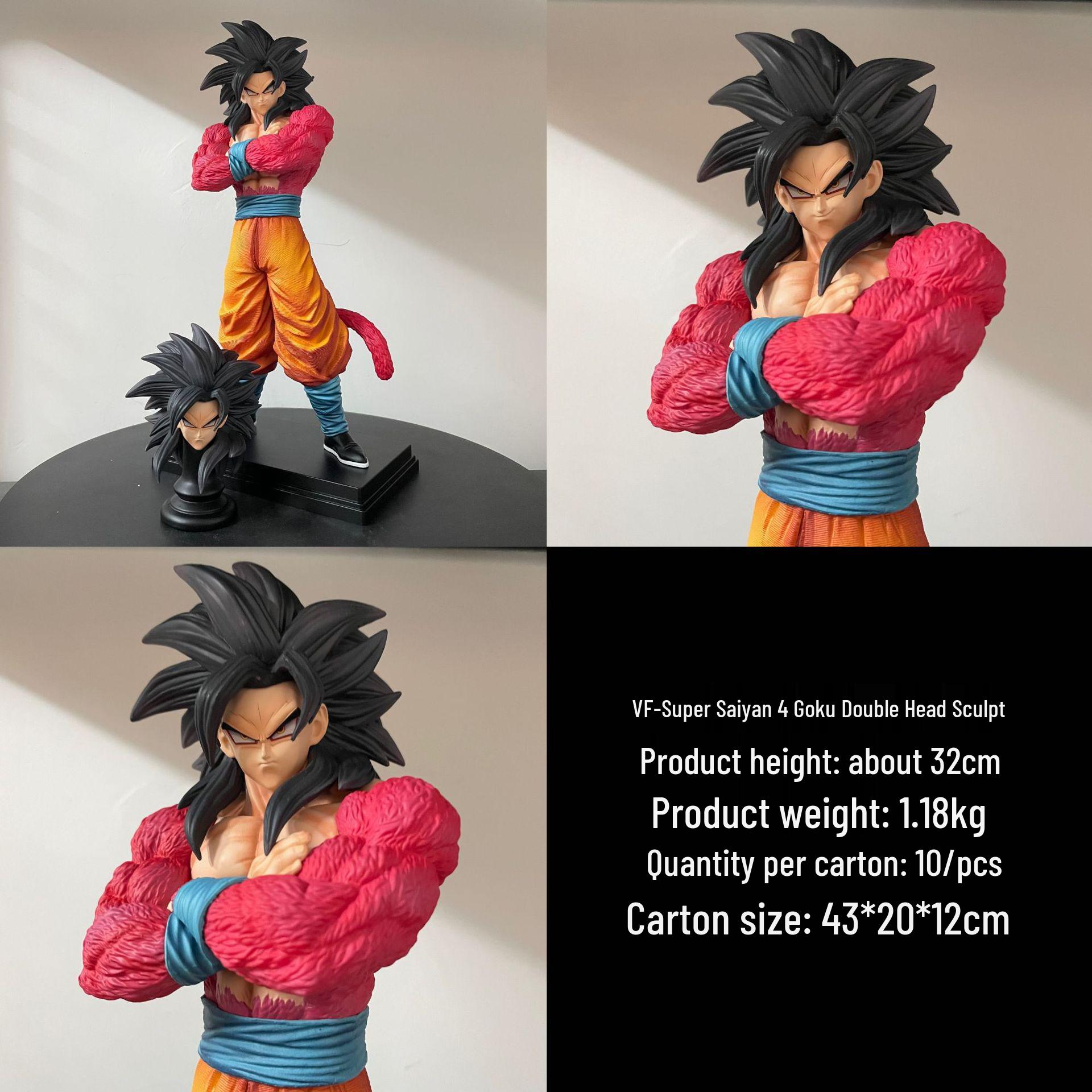 VF Super Saiyan 4 Goku Double Head Sculpt Dragon Ball Anime Hand-Painted Figurine Ornament Statue Gift
VF Super Saiyan 4 Goku Double Head Sculpt Dragon Ball Anime Hand-Painted Figurine Ornament Statue Gift