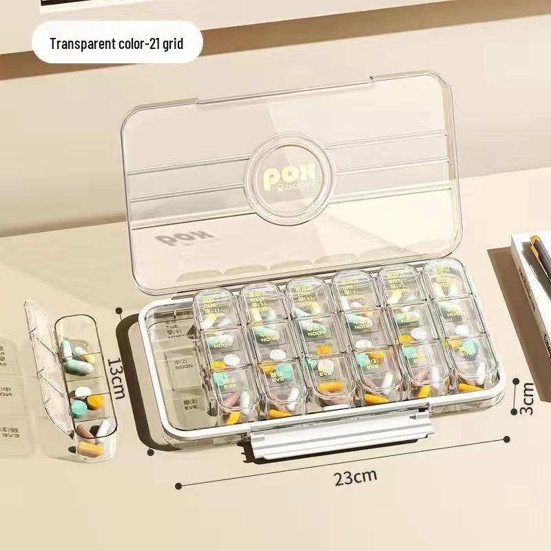 Еженедельный органайзер для таблеток - 7 дней, 3 раза в день, большая вместимость, портативный дозатор лекарств
Еженедельный органайзер для таблеток - 7 дней, 3 раза в день, большая вместимость, портативный дозатор лекарств