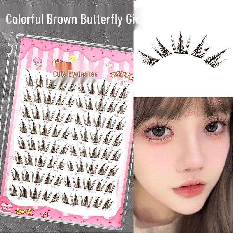 Mengjie Glue-on Brown Butterfly Girl False Eyelashes - Curled, Realistic, Dense, Photogenic, Versatile Style
Mengjie Glue-on Brown Butterfly Girl False Eyelashes - Curled, Realistic, Dense, Photogenic, Versatile Style