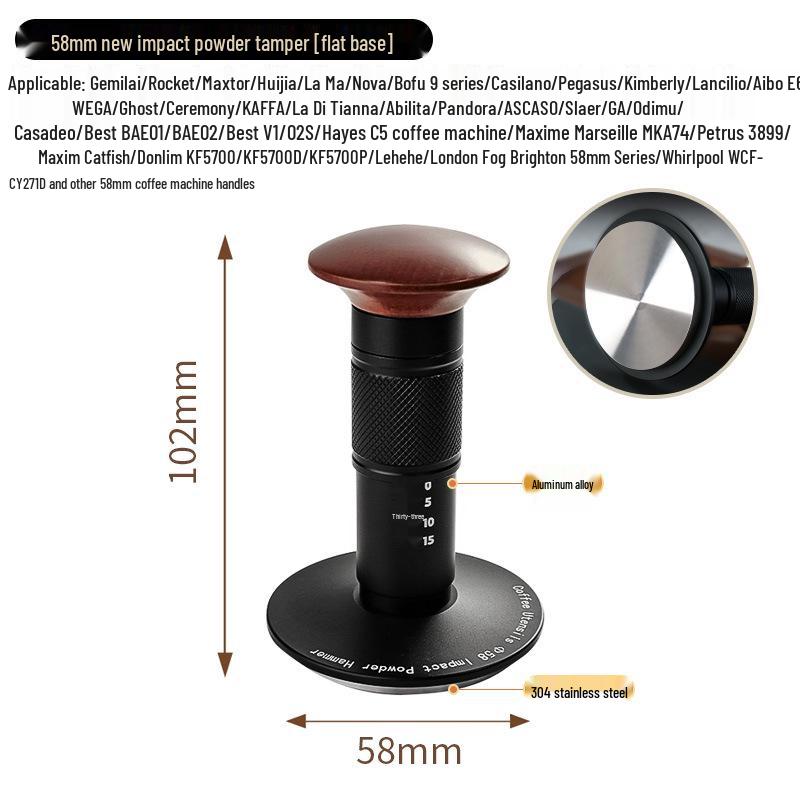 Импактный порошковый молоток Темпер для кофе с балансирующей отдачей - Доступен в 51/53/58 мм
Импактный порошковый молоток Темпер для кофе с балансирующей отдачей - Доступен в 51/53/58 мм