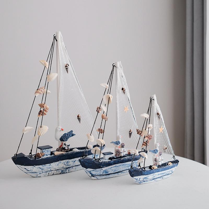 Mediterranean-Style Wooden Sailboat Figurines - Small Decorative Handicraft Ornaments
Mediterranean-Style Wooden Sailboat Figurines - Small Decorative Handicraft Ornaments