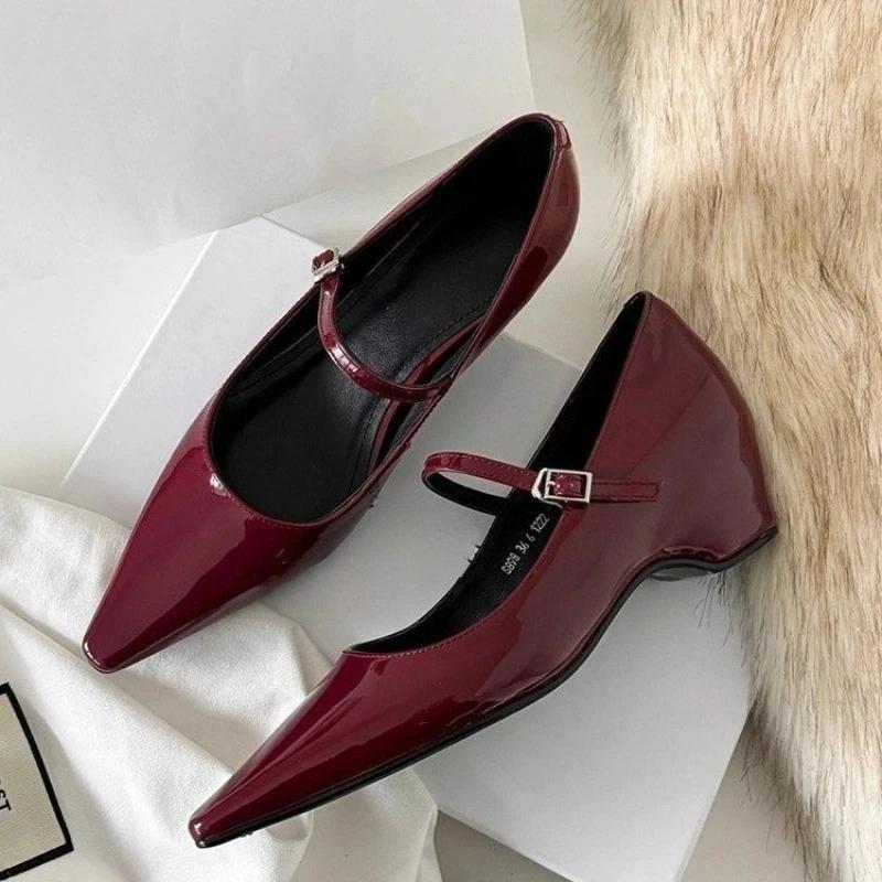 Temperament One Strap Mary Jane Shoes 2026 New Pointed Toe Patent Leather Non-slip High Heels 41 червоний
Temperament One Strap Mary Jane Shoes 2026 New Pointed Toe Patent Leather Non-slip High Heels 41 червоний