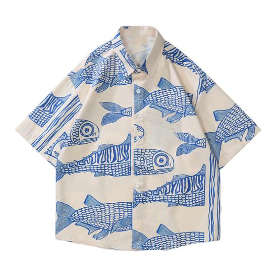 Мужская пляжная рубашка 3D принт рыбы контрастного цвета большого размера с короткими рукавами отложным воротником уличная одежда однобортный кардиган большого размера L абрикосовый
Мужская пляжная рубашка 3D принт рыбы контрастного цвета большого размера с короткими рукавами отложным воротником уличная одежда однобортный кардиган большого размера L абрикосовый