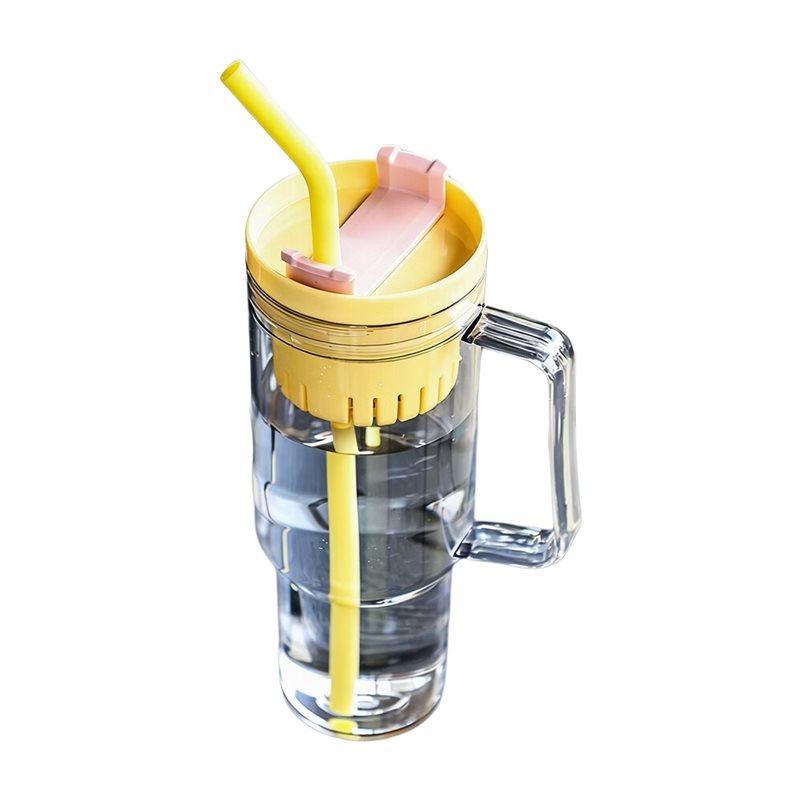 SHGO-Korean-Style Large-Capacity Plastic Straw Cup With Handle, For Outdoor Sports,1200Ml Water Bottle жовтий
SHGO-Korean-Style Large-Capacity Plastic Straw Cup With Handle, For Outdoor Sports,1200Ml Water Bottle жовтий