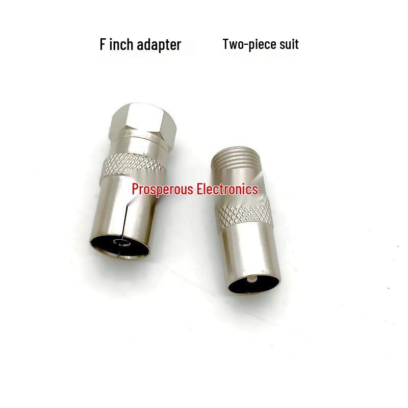 RF Head Adapter Set: F Male to 9.5 Female & F Female to 9.5 Male Connectors - Two-Piece TV Adapter Kit
RF Head Adapter Set: F Male to 9.5 Female & F Female to 9.5 Male Connectors - Two-Piece TV Adapter Kit