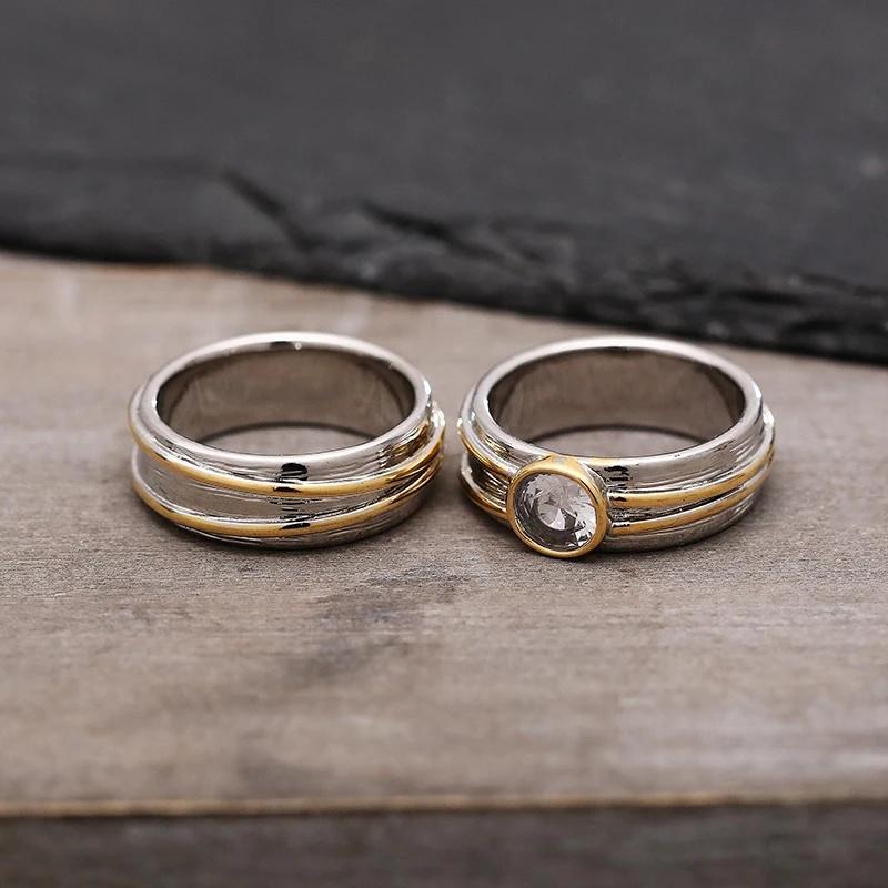 Huitan Vintage Two-tone 2Pc/Set Rings for Women Gorgeous Charming Zircon Set Delicate Gorgeous Engagement Party Accessories Hot 6
Huitan Vintage Two-tone 2Pc/Set Rings for Women Gorgeous Charming Zircon Set Delicate Gorgeous Engagement Party Accessories Hot 6