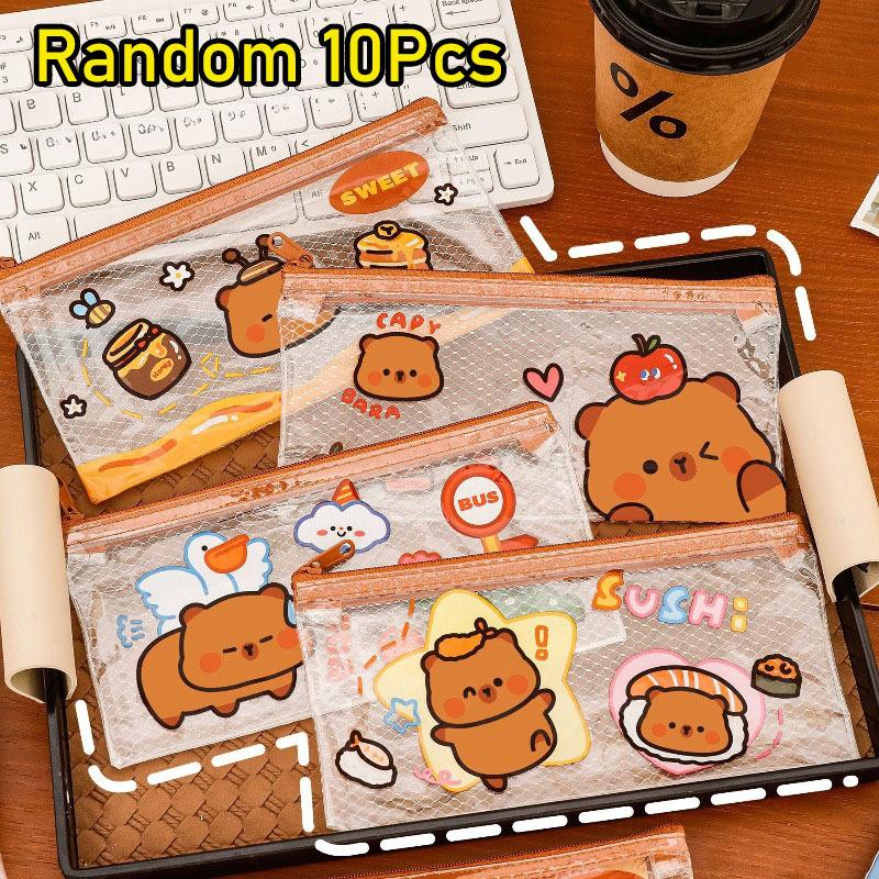 10Pcs Capybara Transparent PVC Pencil Case Cute Cartoon Stationery Pouch for Students Makeup Toiletries Bag Giftable School Supply Random style 10Pcs
10Pcs Capybara Transparent PVC Pencil Case Cute Cartoon Stationery Pouch for Students Makeup Toiletries Bag Giftable School Supply Random style 10Pcs