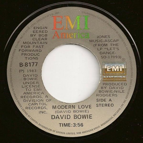 7inch Record DAVID BOWIE Modern Love B8177 EMI America 1983 Canada Rock Used
7inch Record DAVID BOWIE Modern Love B8177 EMI America 1983 Canada Rock Used