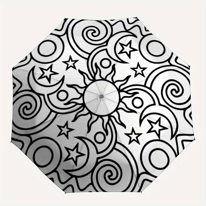 1pc Sun Moon Stars Design Automatic Folding Umbrella - Portable Foldable Design with 8 Ribs, Durable Plastic & Iron Frame, Casual Outdoor Ac
1pc Sun Moon Stars Design Automatic Folding Umbrella - Portable Foldable Design with 8 Ribs, Durable Plastic & Iron Frame, Casual Outdoor Ac