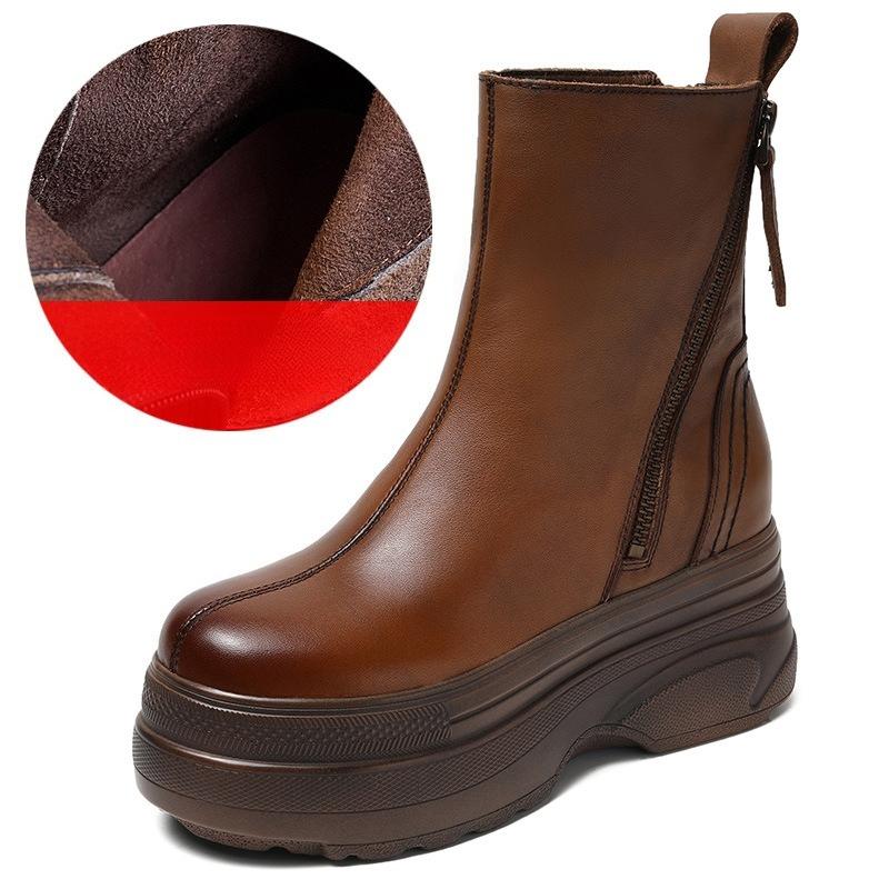 Thick-soled Women s Single Shoes - New Style for Autumn and Winter - Heightening Short Boots 39 коричневий
Thick-soled Women s Single Shoes - New Style for Autumn and Winter - Heightening Short Boots 39 коричневий