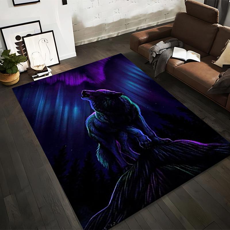Wolf Howling at Night Design Area Rug with Aurora Background Suitable for use as an anti-slip for living room bedroom sofas 40x60cm( 15x23in )
Wolf Howling at Night Design Area Rug with Aurora Background Suitable for use as an anti-slip for living room bedroom sofas 40x60cm( 15x23in )