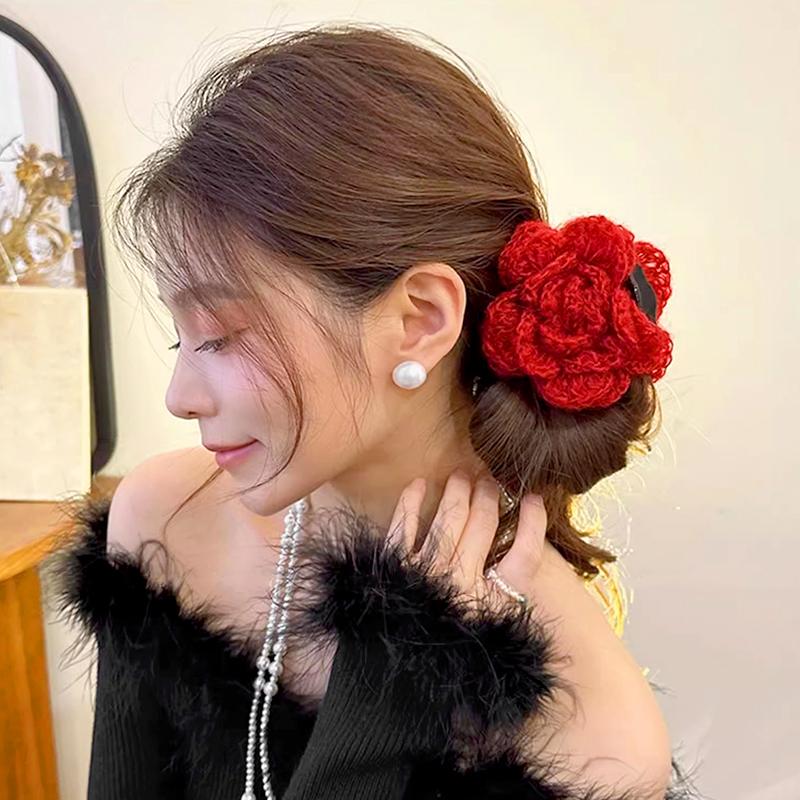 Fashion Get Caught Valentine s Day Knitted Flower Grace Rose Hair Clip Party Rose Gift Hair Accessories
Fashion Get Caught Valentine s Day Knitted Flower Grace Rose Hair Clip Party Rose Gift Hair Accessories
