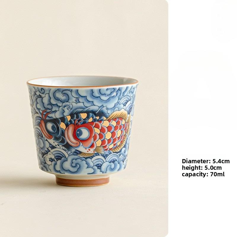Master Cup Plant Ash Koi Full Color Teacup Kung Fu Tea Set Tea Tasting Cup Household Tea Single Cup Tea Cup Ceramic 200ml
Master Cup Plant Ash Koi Full Color Teacup Kung Fu Tea Set Tea Tasting Cup Household Tea Single Cup Tea Cup Ceramic 200ml