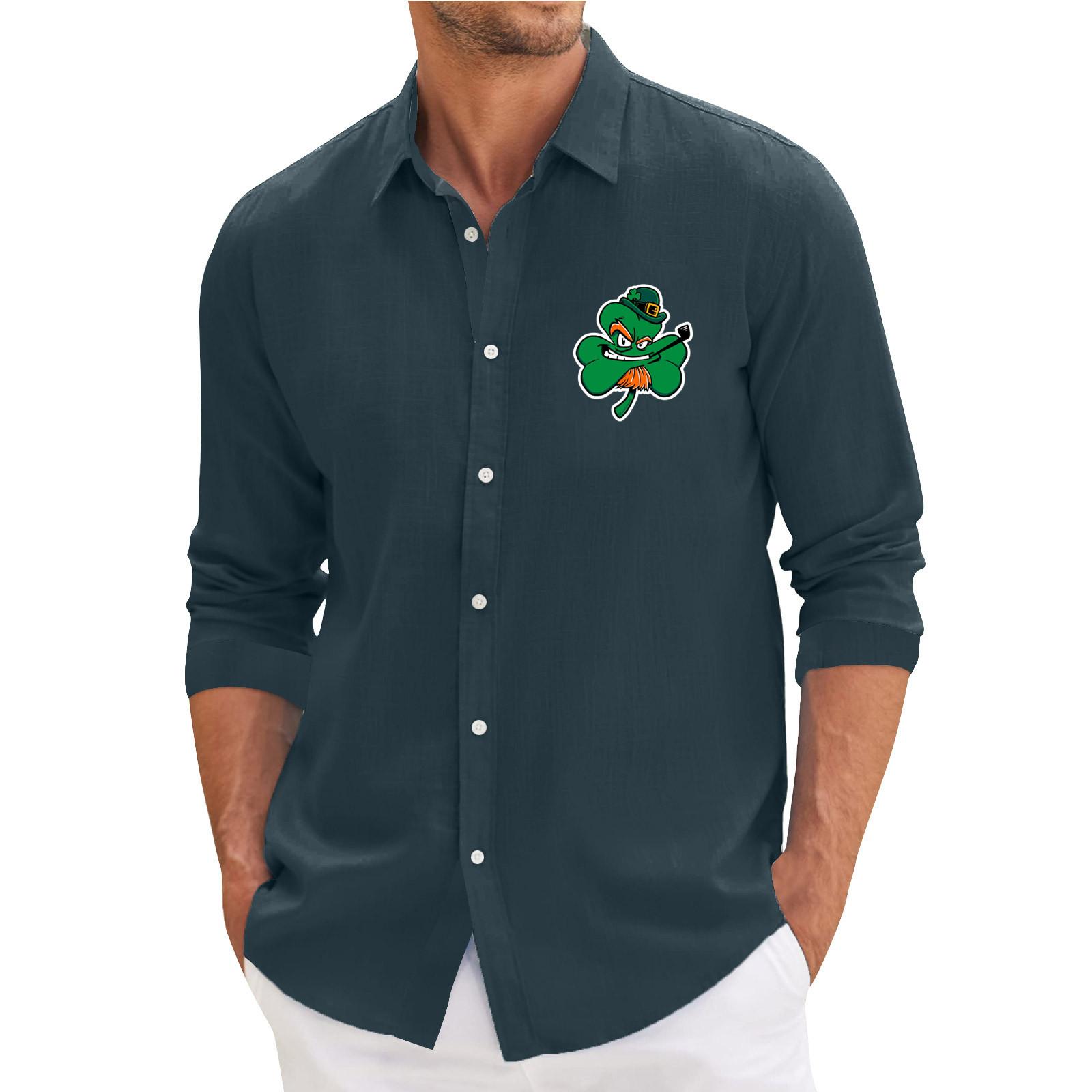 Мужская весенняя повседневная свободная рубашка с длинным рукавом с принтом Мужская рубашка XL
Мужская весенняя повседневная свободная рубашка с длинным рукавом с принтом Мужская рубашка XL