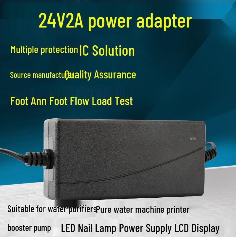Dual-Wire 24V2A Adapter for Water Purifiers, Boosters, and LED Nail Lamps
Dual-Wire 24V2A Adapter for Water Purifiers, Boosters, and LED Nail Lamps