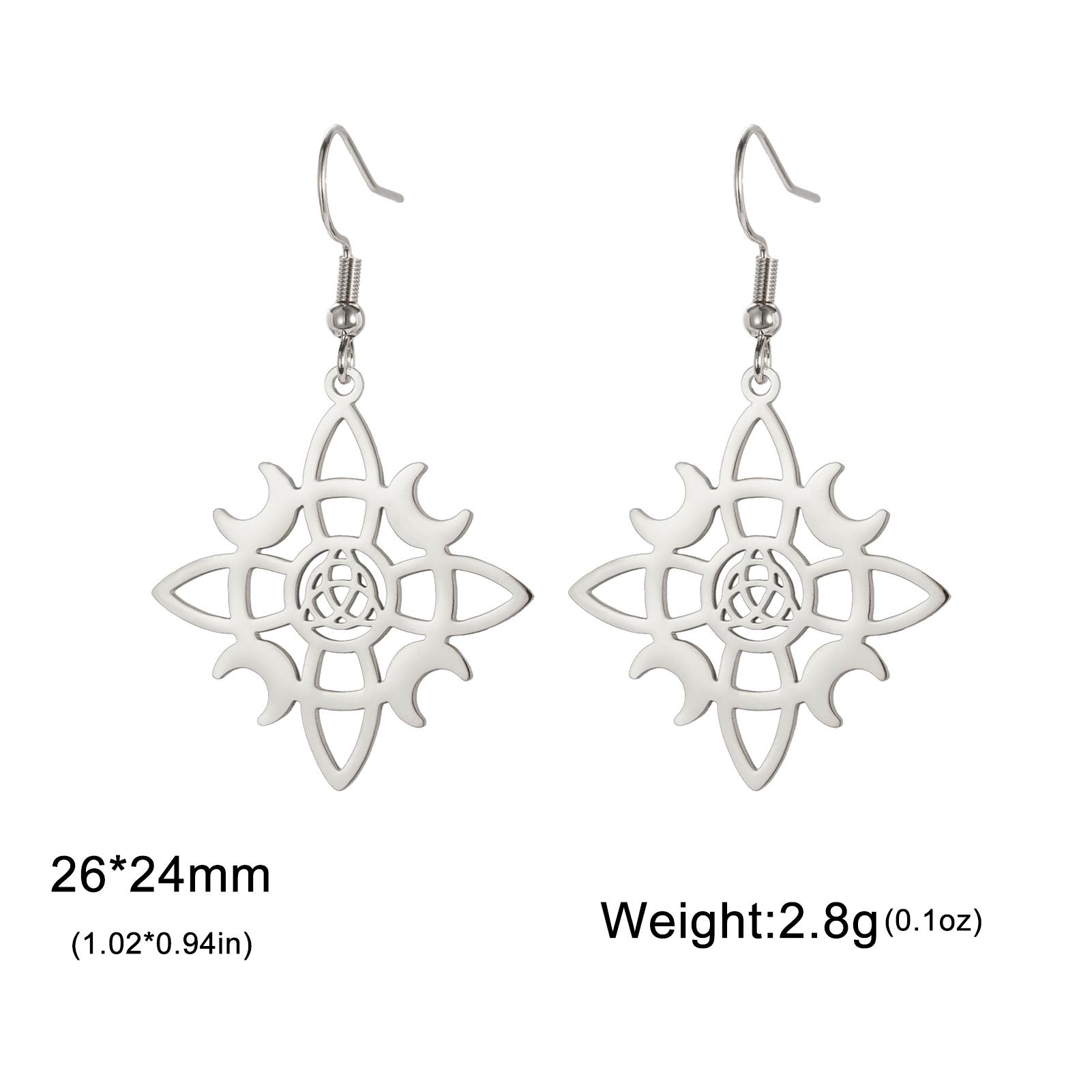 LIKGREAT Witch Knot Hoop Earrings for Women Celtic Moon Drop Earring Stainless Steel Wiccan Protection Amulet Jewelry Gifts
LIKGREAT Witch Knot Hoop Earrings for Women Celtic Moon Drop Earring Stainless Steel Wiccan Protection Amulet Jewelry Gifts