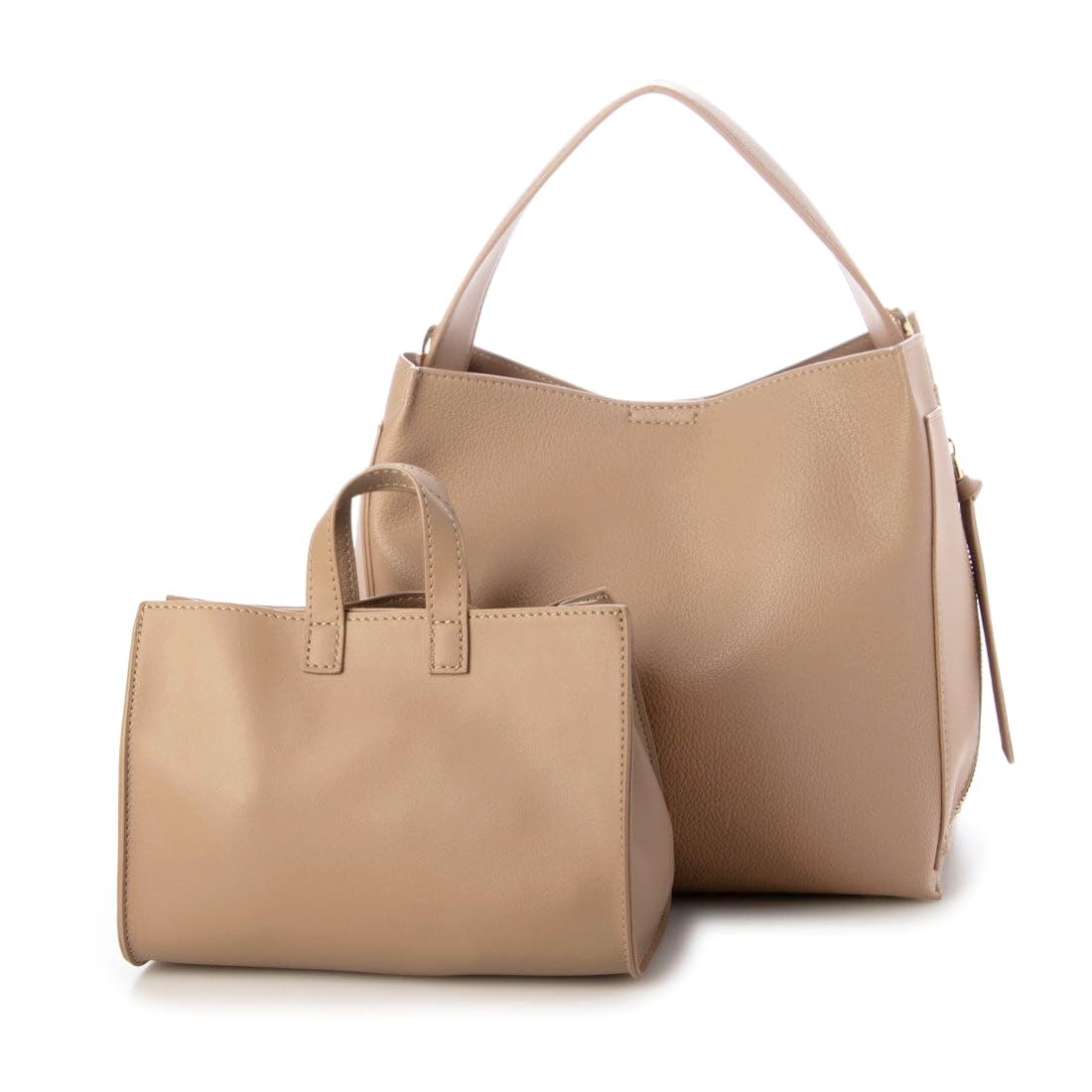 2-way tote bag with mini tote and side pocket
2-way tote bag with mini tote and side pocket