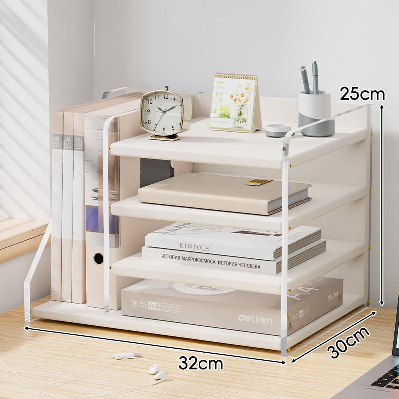 Acrylic Multi-Tier Desktop File Organizer with Bookend - Space-Saving Office Supply Shelf for Paperwork And Books
Acrylic Multi-Tier Desktop File Organizer with Bookend - Space-Saving Office Supply Shelf for Paperwork And Books