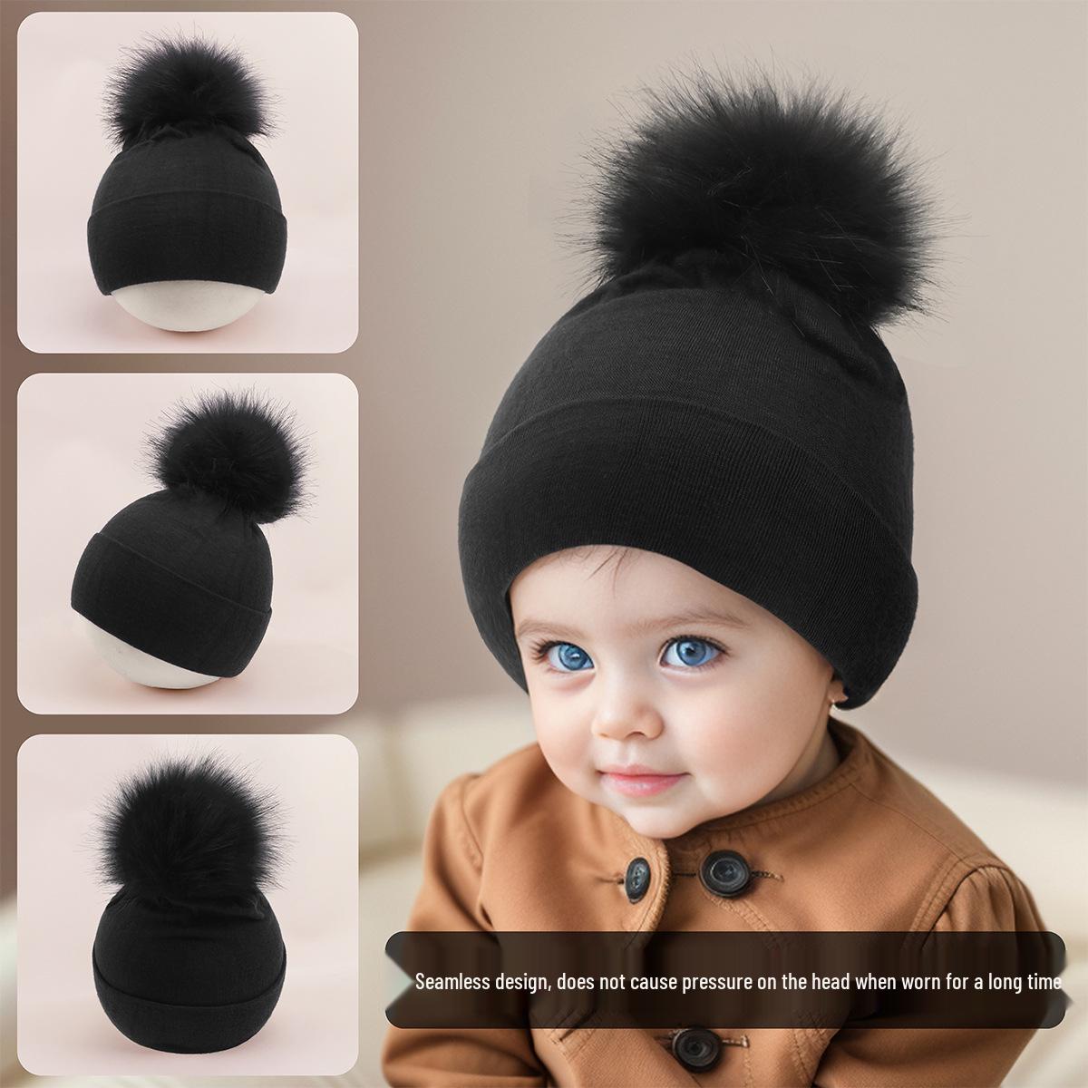 Newborn Seamless Ear Protection Pullover Hat with Cute Pompon (0-6 Months) One Size чёрный
Newborn Seamless Ear Protection Pullover Hat with Cute Pompon (0-6 Months) One Size чёрный