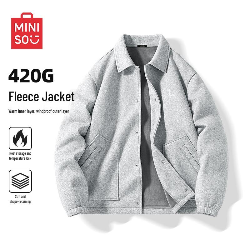 MINISO Men s American Style Fleece-Lined Lapel Jacket XL
MINISO Men s American Style Fleece-Lined Lapel Jacket XL