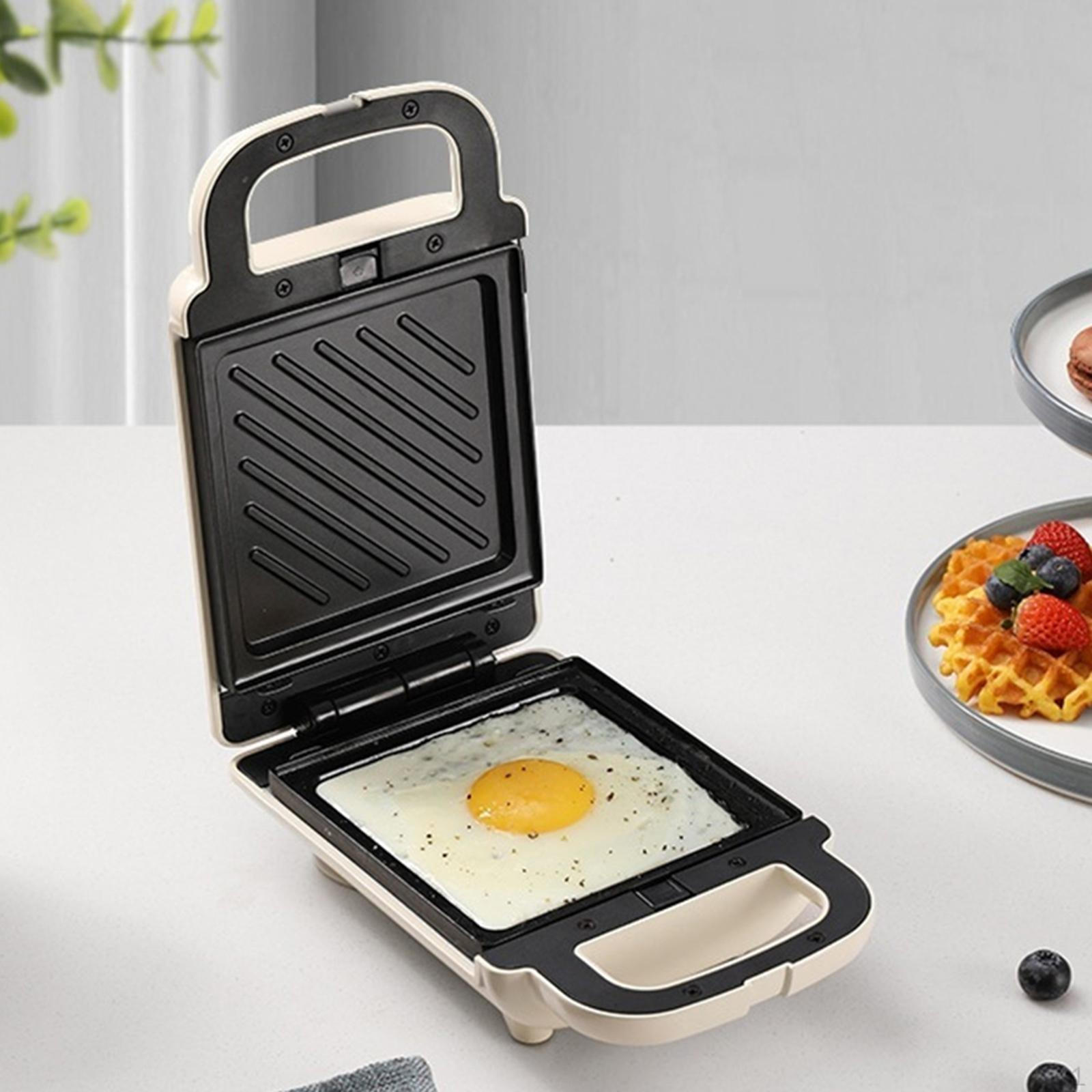 Электрическая вафельница для сыра с 2 пластинами, практичная портативная маленькая сэндвич-пицца белый