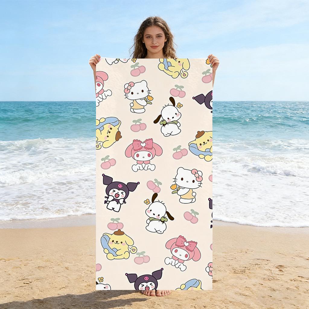 1pc Sanrio Kuromi Beach Towel, Quick-Dry Lightweight for Swimming, Surfing, Camping, Unisex Holiday Gift W30*H60(CM)
1pc Sanrio Kuromi Beach Towel, Quick-Dry Lightweight for Swimming, Surfing, Camping, Unisex Holiday Gift W30*H60(CM)
