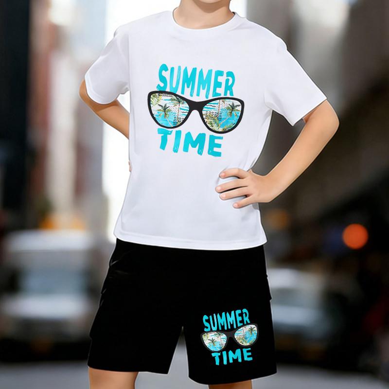 Boys 2 Piece Summer vacation style printed Outfit, Short Sleeve T-Shirt and Shorts Set for Kids Age 5-14,Black and White Sporty Casual Summer Clothes 13-14 Years білий
Boys 2 Piece Summer vacation style printed Outfit, Short Sleeve T-Shirt and Shorts Set for Kids Age 5-14,Black and White Sporty Casual Summer Clothes 13-14 Years білий