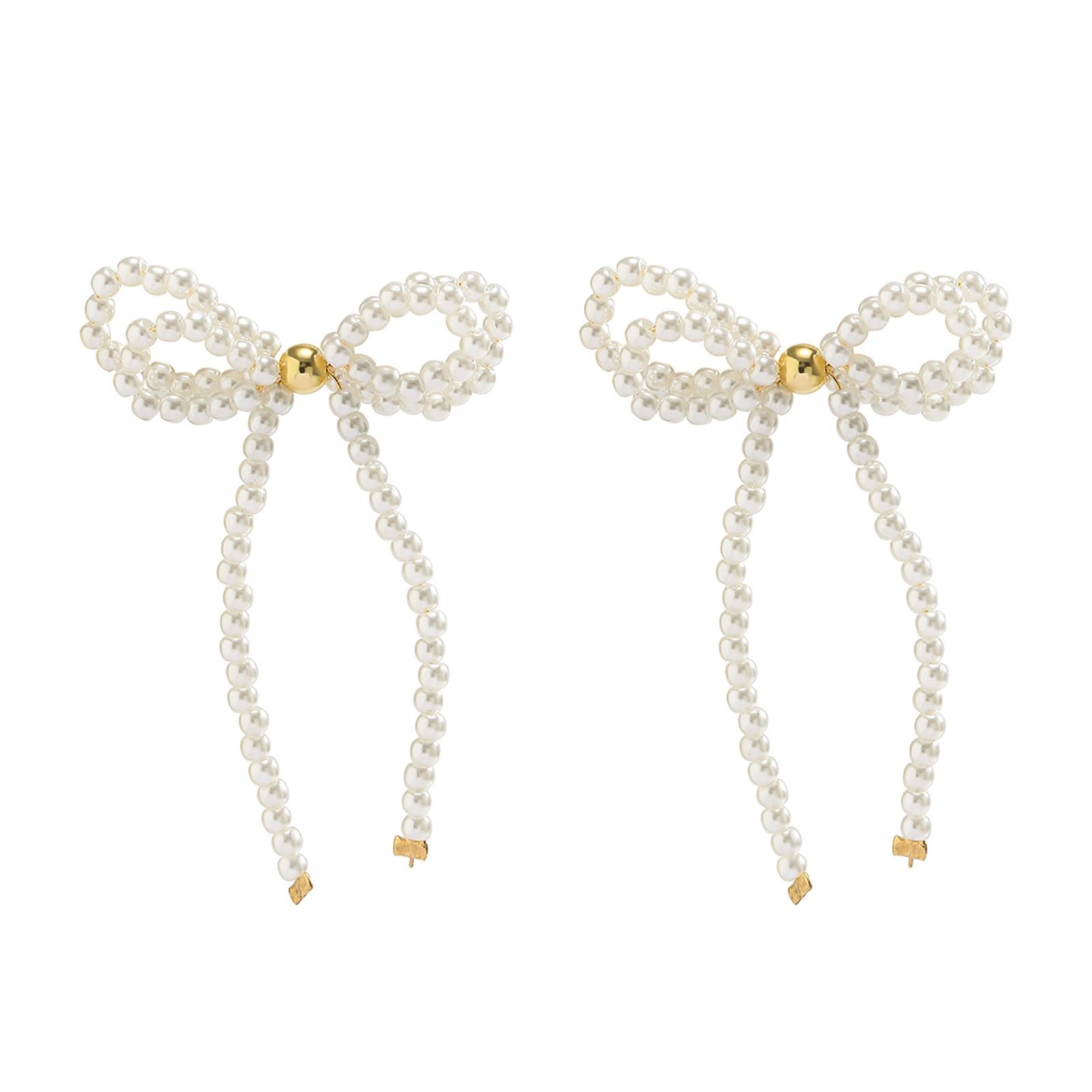 Fashionable Bowknot Earrings Wedding Jewelry Beads Earrings Elegant Ear Pin Bowknot Ear Studs Suitable for Fashion Look A
Fashionable Bowknot Earrings Wedding Jewelry Beads Earrings Elegant Ear Pin Bowknot Ear Studs Suitable for Fashion Look A