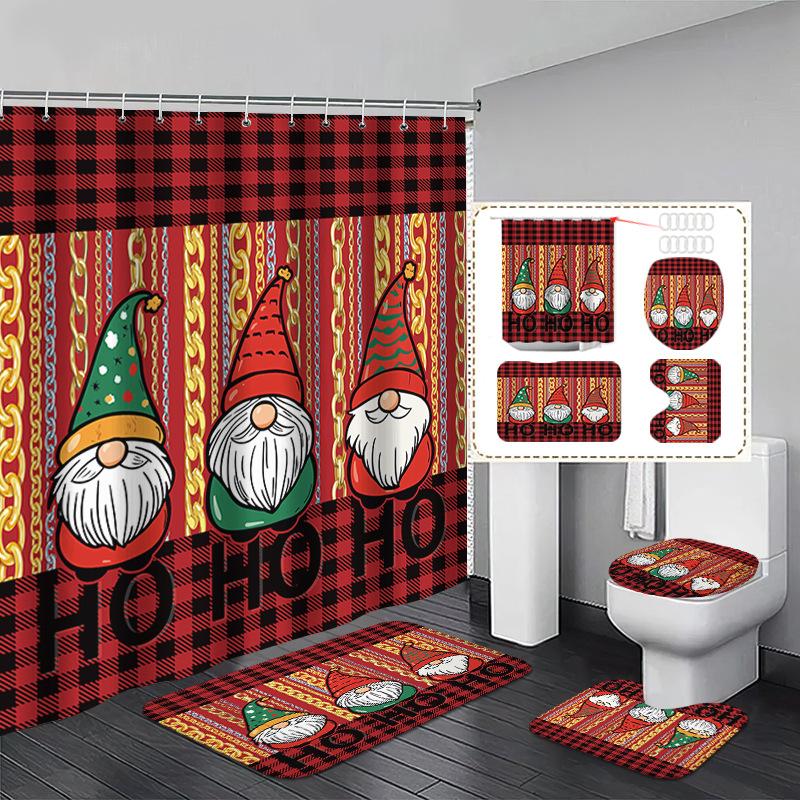 Marry Christmas Shower Curtain Dwarf Santa Claus Printed Waterproof Polyester Bath Curtain For New Year Christmas Bathroom Decor W60H190(CM)-1 Pcs
Marry Christmas Shower Curtain Dwarf Santa Claus Printed Waterproof Polyester Bath Curtain For New Year Christmas Bathroom Decor W60H190(CM)-1 Pcs