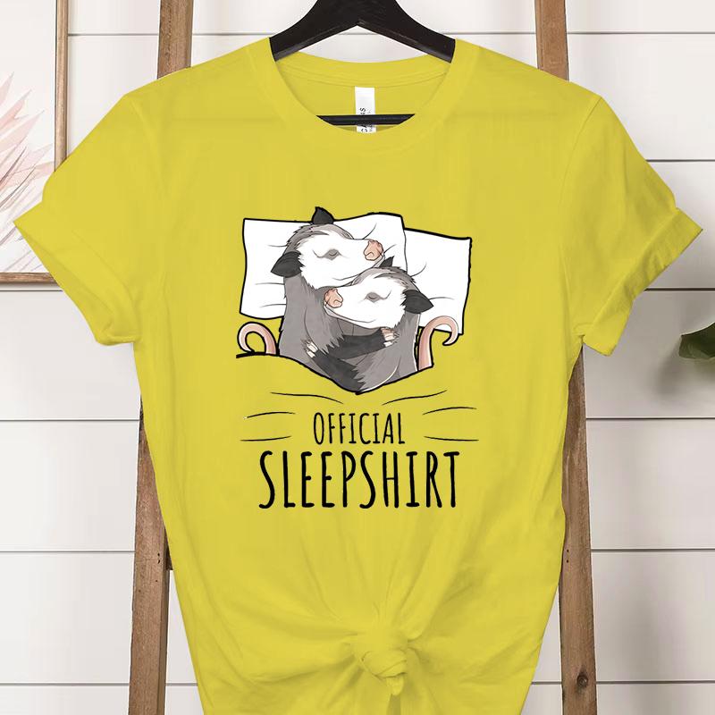 Opossum Official Sleepshirt Graphic T Shirts Women Cute Possum Lover Gift Fashion Casual Tshirt Sleeping Possum Classic Tops 4XL
Opossum Official Sleepshirt Graphic T Shirts Women Cute Possum Lover Gift Fashion Casual Tshirt Sleeping Possum Classic Tops 4XL
