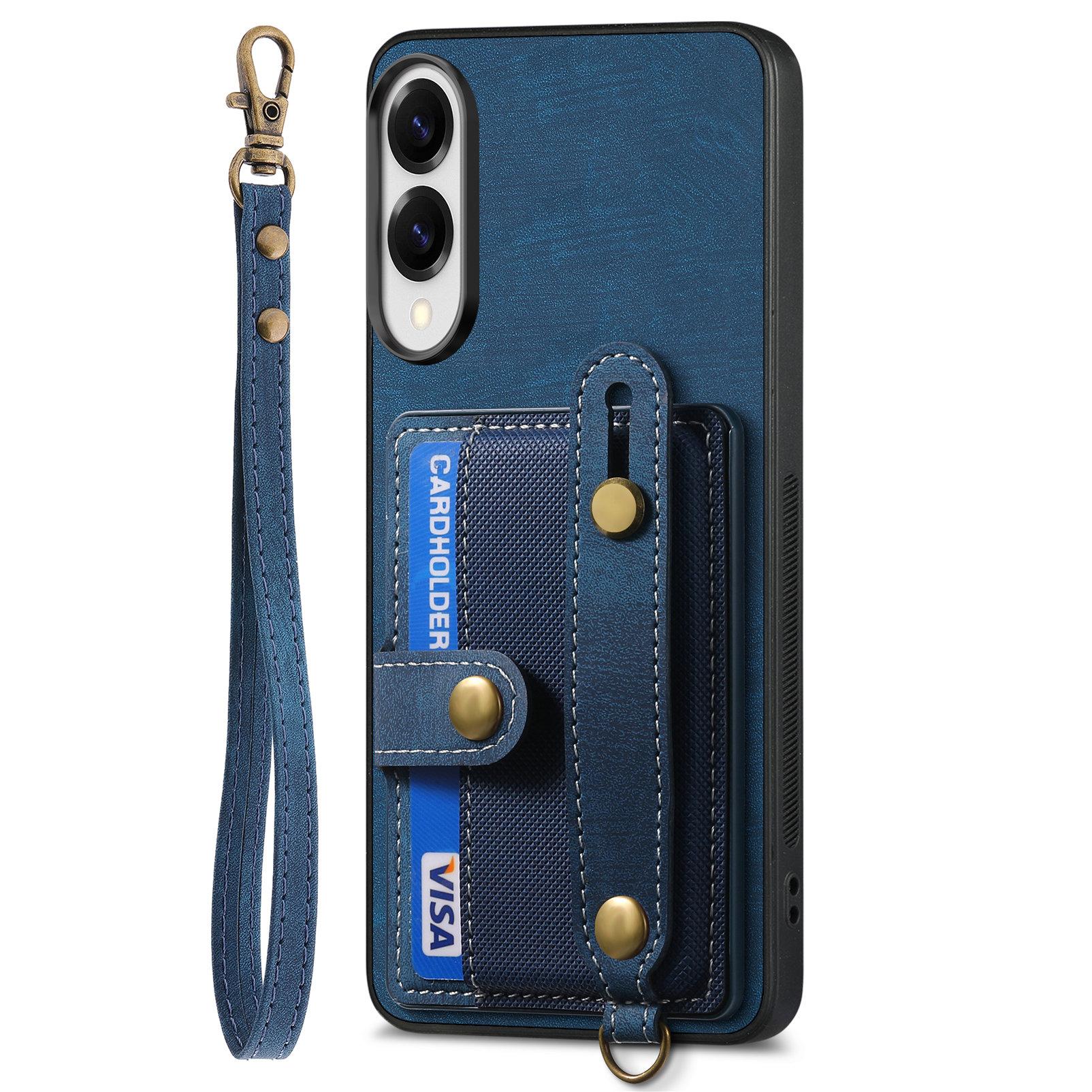 For Samsung Galaxy S25 Edge Retro PU Leather Back Cover with Card Holder and Wristband Kickstand Brown
For Samsung Galaxy S25 Edge Retro PU Leather Back Cover with Card Holder and Wristband Kickstand Brown