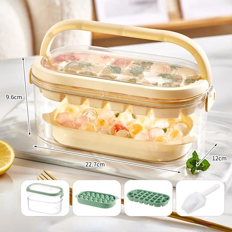 Силиконовая форма для кубиков льда с крышкой и контейнером для хранения, многоразовая, 2-уровневая, пластиковая, для изготовления мини-шариков льда, для морозильной камеры бежевый
Силиконовая форма для кубиков льда с крышкой и контейнером для хранения, многоразовая, 2-уровневая, пластиковая, для изготовления мини-шариков льда, для морозильной камеры бежевый