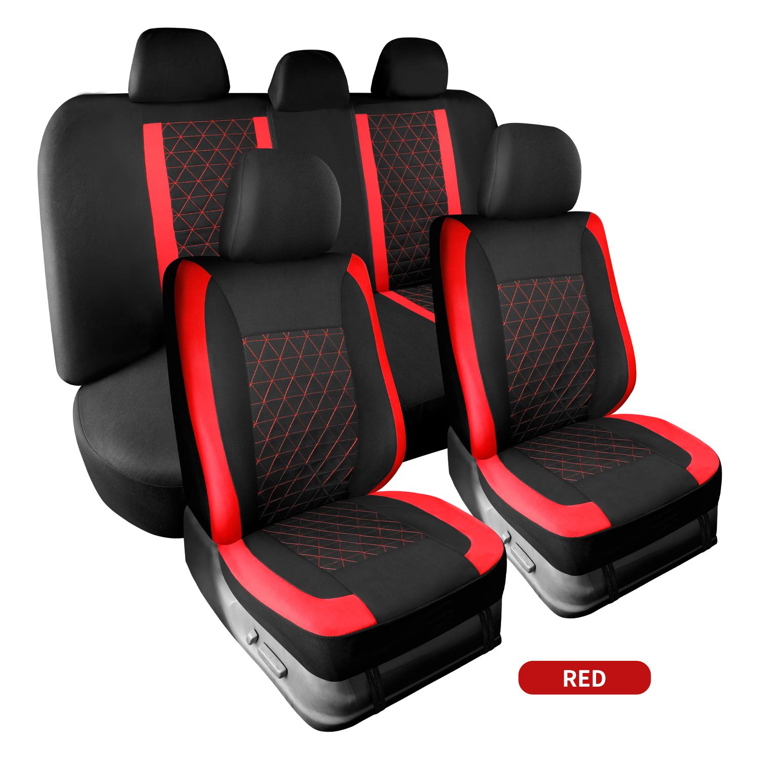 5-PC Car Seat Cover Set, Breathable Fabric Seat Covers, Front 2 Seats + Rear 3 Seats, Compatible with Most Cars, SUVs, Trucks
5-PC Car Seat Cover Set, Breathable Fabric Seat Covers, Front 2 Seats + Rear 3 Seats, Compatible with Most Cars, SUVs, Trucks