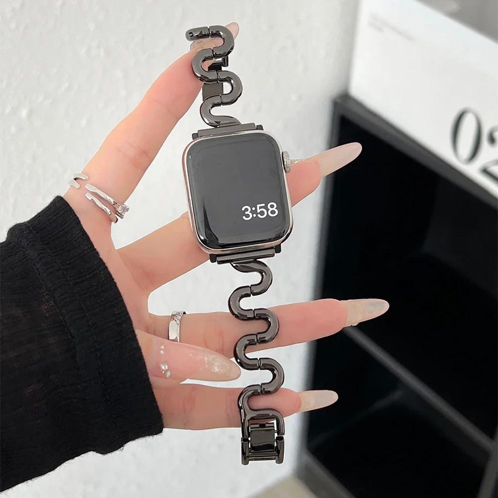 Женский тонкий браслет из нержавеющей стали для Apple Watch Series 10 42 мм 46 мм 9 8 7 41 мм 45 Ultra 2 49 мм Браслет для iWatch 6 se 40 мм 44 38 40 41mm S10 42mm чёрный
Женский тонкий браслет из нержавеющей стали для Apple Watch Series 10 42 мм 46 мм 9 8 7 41 мм 45 Ultra 2 49 мм Браслет для iWatch 6 se 40 мм 44 38 40 41mm S10 42mm чёрный