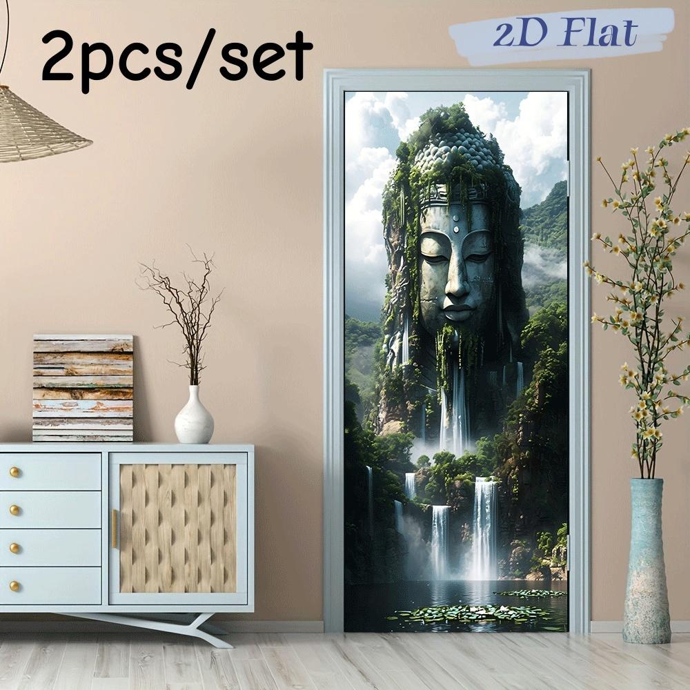 2pcs Zen landscape Buddha head wall stickers, Chinese classical entrance decoration stickers, self-adhesive waterproof living ro (as the picture,38.5x200cmx2)
2pcs Zen landscape Buddha head wall stickers, Chinese classical entrance decoration stickers, self-adhesive waterproof living ro (as the picture,38.5x200cmx2)
