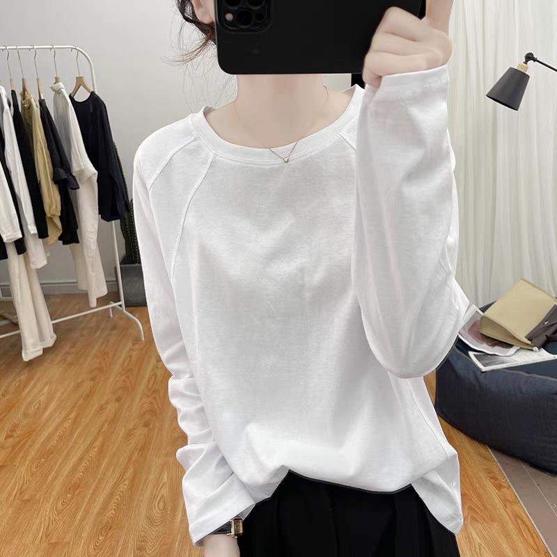 Women s Autumn 2025 Pure Cotton White Long Sleeve Loose Round Neck T-Shirt, Retro Basic Style. M белый
Women s Autumn 2025 Pure Cotton White Long Sleeve Loose Round Neck T-Shirt, Retro Basic Style. M белый
