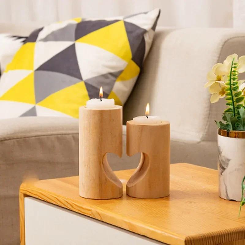 New Heart-shaped Craft Wooden Candlestick Shelf Christmas Decoration Gift Couple Candle Holder Stand Square
New Heart-shaped Craft Wooden Candlestick Shelf Christmas Decoration Gift Couple Candle Holder Stand Square