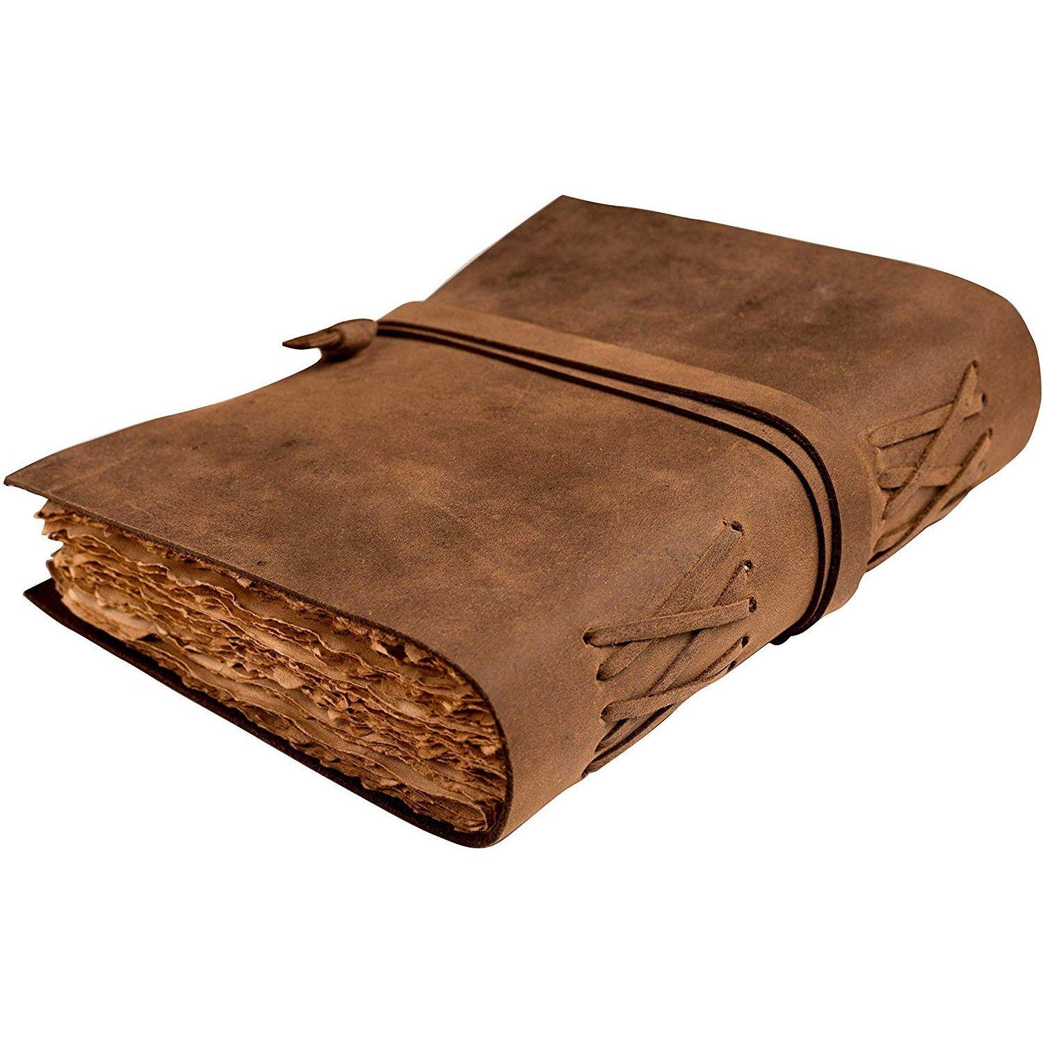 Leather Journal Vintage Bound Journal Handmade Antique Deckle Edge Paper Sketchbook Book Of Shadows For Men&Women
Leather Journal Vintage Bound Journal Handmade Antique Deckle Edge Paper Sketchbook Book Of Shadows For Men&Women