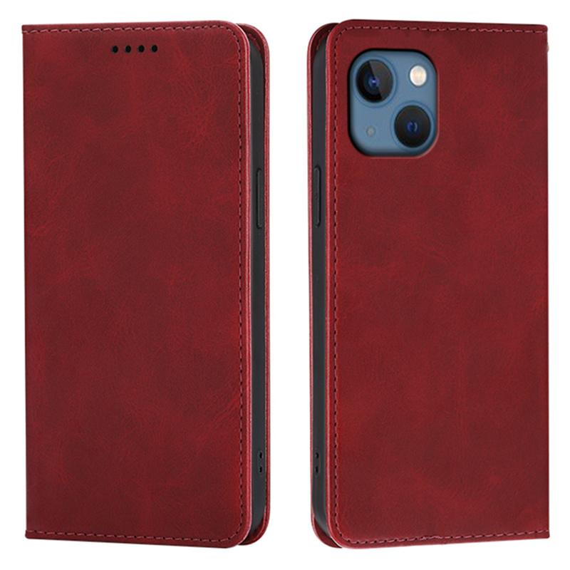 For iPhone 13 Case Wallet Calf Texture Leather Phone Cover with Hidden Magnetic Closure Red
For iPhone 13 Case Wallet Calf Texture Leather Phone Cover with Hidden Magnetic Closure Red