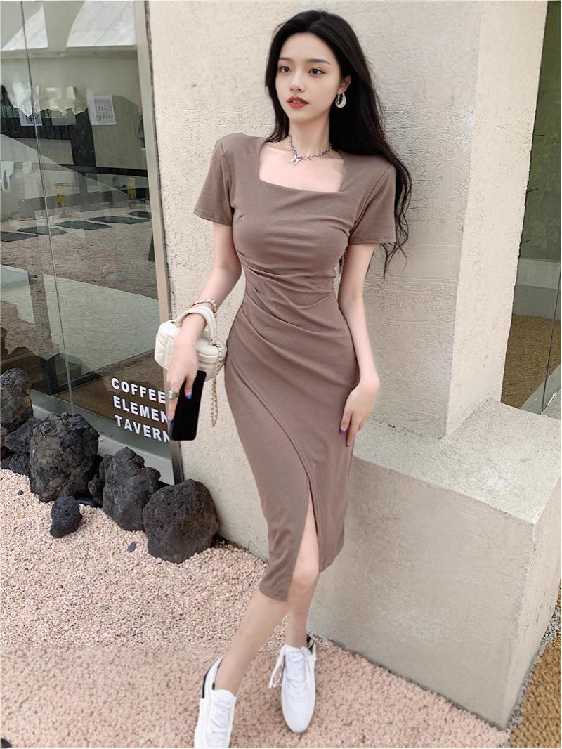 2025 Korean Style Slim Square Neck Dress with Slit and Pleated Mid-Length Skirt XXXL кавовий
2025 Korean Style Slim Square Neck Dress with Slit and Pleated Mid-Length Skirt XXXL кавовий