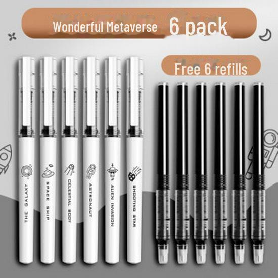 Шариковая ручка Metaverse Quick-Dry 0,5 мм для студентов - ручка с полной иглой и стержнем для подписи
Шариковая ручка Metaverse Quick-Dry 0,5 мм для студентов - ручка с полной иглой и стержнем для подписи