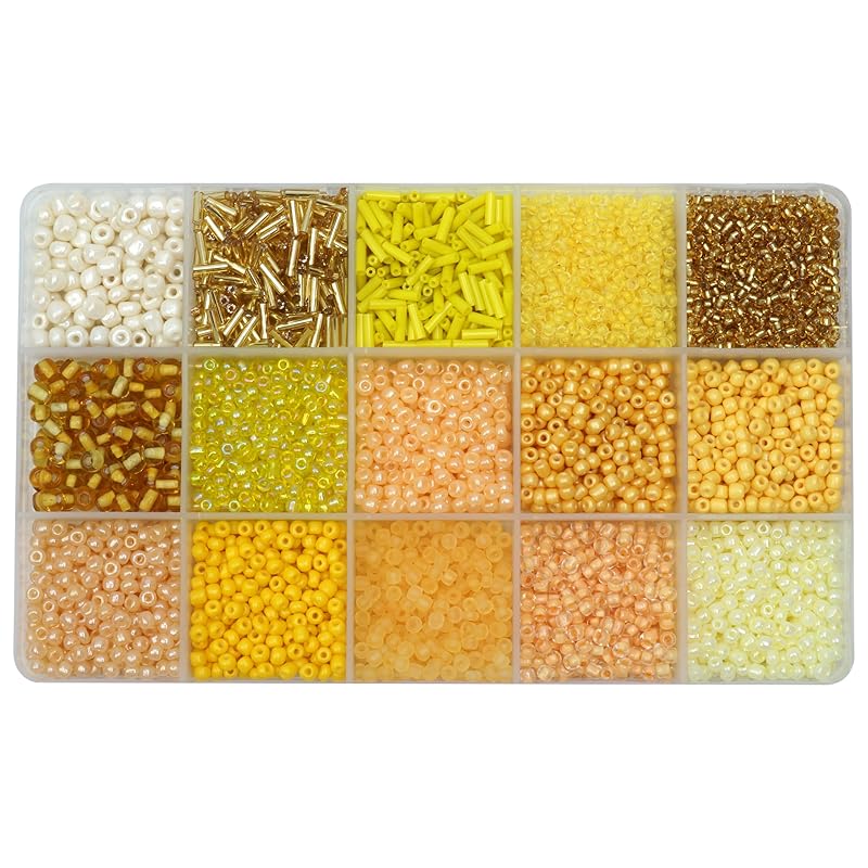 prendre glass beads set 2mm 3mm 4mm 7mm 15 colors accessories resin handicraft seed beads parts round small handmade necklace bracelet (Yellow)
prendre glass beads set 2mm 3mm 4mm 7mm 15 colors accessories resin handicraft seed beads parts round small handmade necklace bracelet (Yellow)