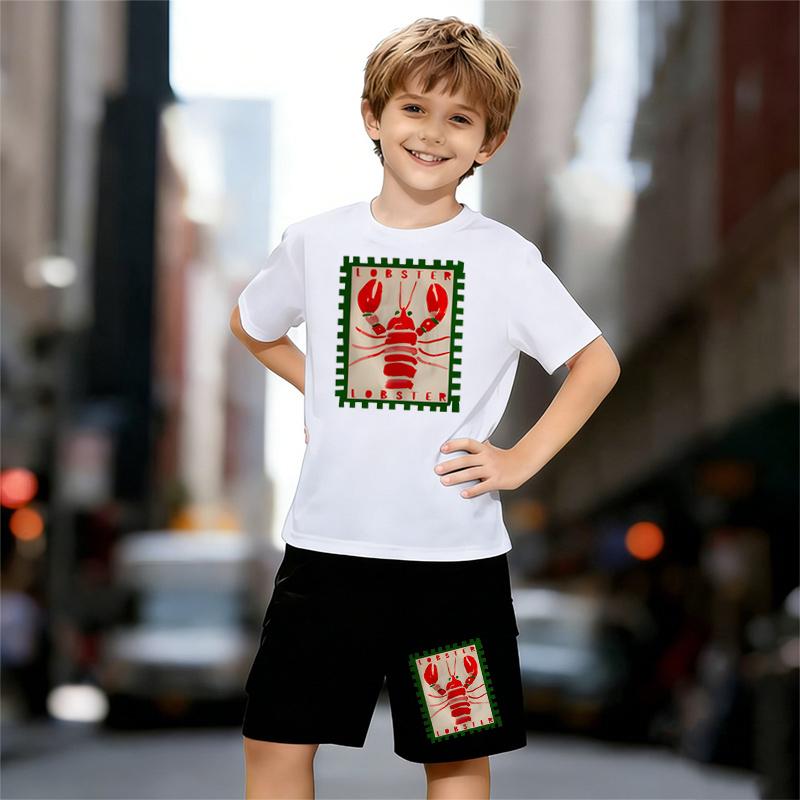 Boys 2 Piece Vintage Lobster Stamp Print Outfit, Short Sleeve T-Shirt and Shorts Set for Kids Age 5-14,Black and White Sporty Casual Summer Clothes 13-14 Years
Boys 2 Piece Vintage Lobster Stamp Print Outfit, Short Sleeve T-Shirt and Shorts Set for Kids Age 5-14,Black and White Sporty Casual Summer Clothes 13-14 Years