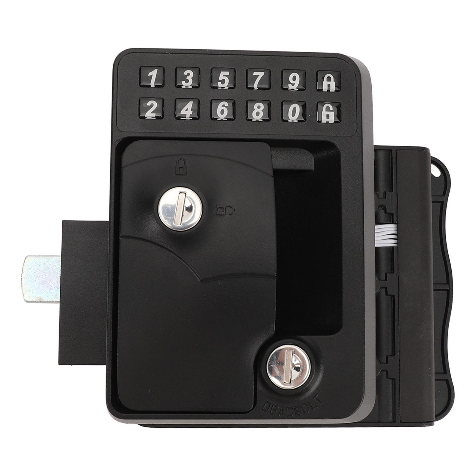 RV Door Lock Keyless Entry Keypad with 2 Remote Control Password Unlock Zinc Alloy for RV Yacht Trailer Motorhome
RV Door Lock Keyless Entry Keypad with 2 Remote Control Password Unlock Zinc Alloy for RV Yacht Trailer Motorhome