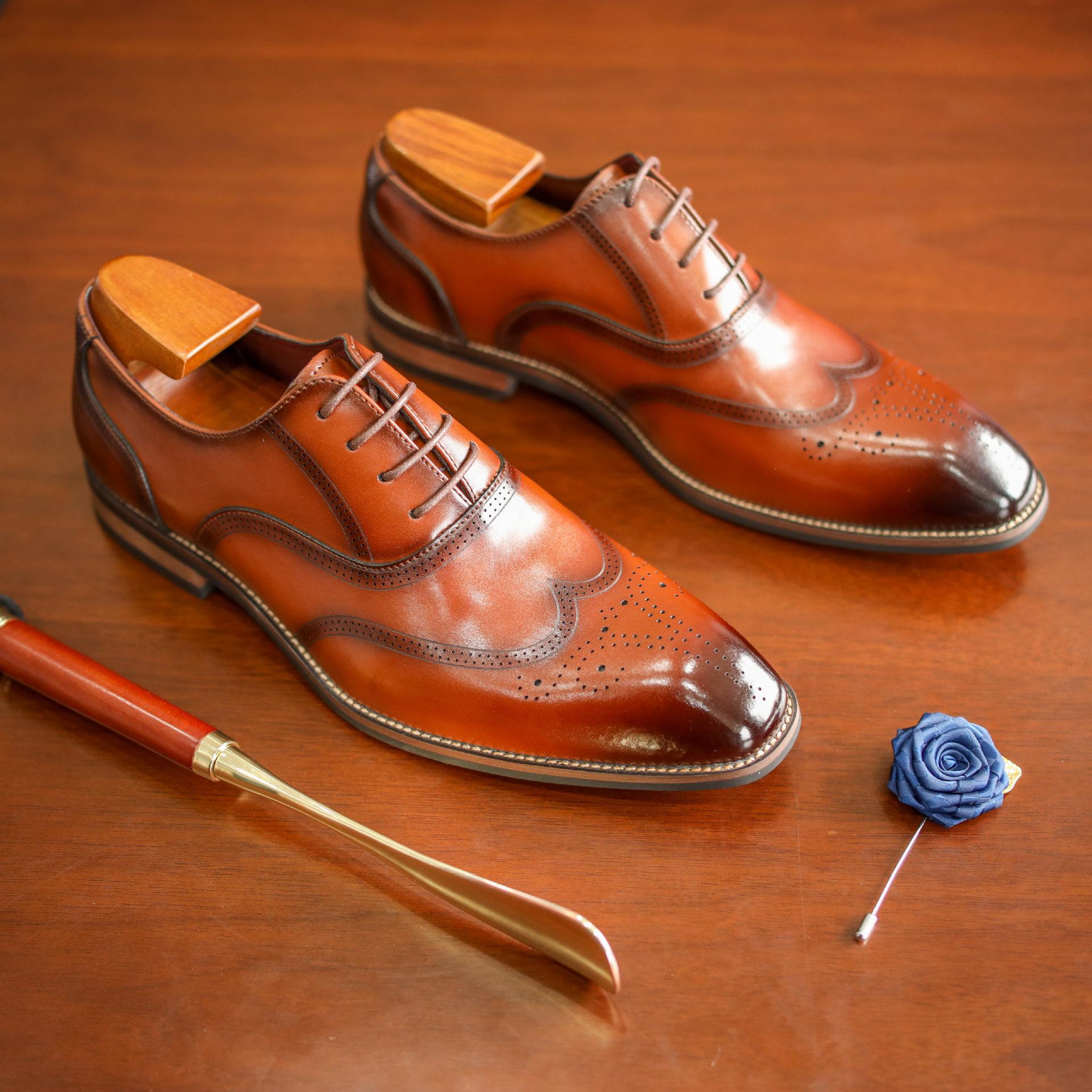 New men s Brock engraved leather shoes soft leather business dress single shoes lace-up wedge heel daily work pointed shoes 38 чёрный
New men s Brock engraved leather shoes soft leather business dress single shoes lace-up wedge heel daily work pointed shoes 38 чёрный