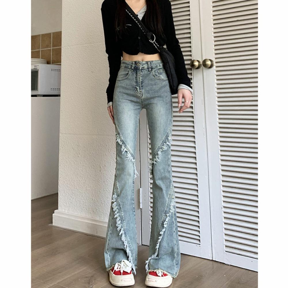 Джинсы микро-клеш в стиле Spice Girl женские весенне-осенние новые ретро с высокой посадкой универсальные и стройнящие необработанный край подкова микро-клеш брюки тренд XL
Джинсы микро-клеш в стиле Spice Girl женские весенне-осенние новые ретро с высокой посадкой универсальные и стройнящие необработанный край подкова микро-клеш брюки тренд XL