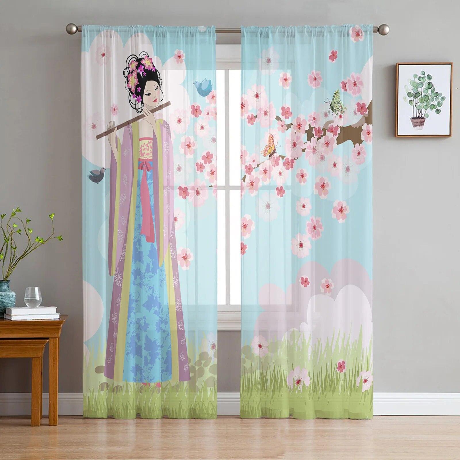 Женские тюлевые шторы Hanfu с флейтой и цветами, современные тюлевые шторы с принтом для спальни, декор балкона, окна, креативная модная домашняя прозрачная занавеска 135W x 114H(cm)
Женские тюлевые шторы Hanfu с флейтой и цветами, современные тюлевые шторы с принтом для спальни, декор балкона, окна, креативная модная домашняя прозрачная занавеска 135W x 114H(cm)